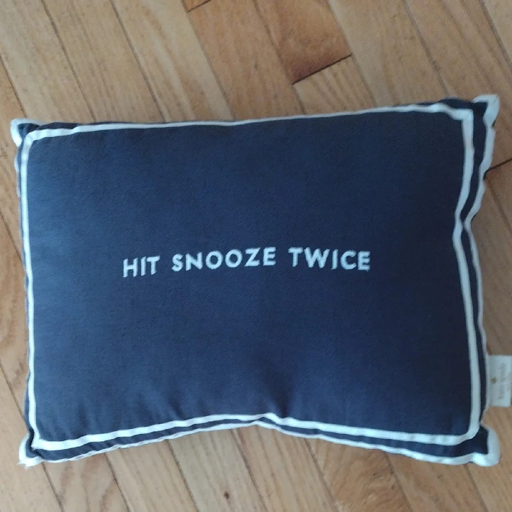 Kate Spade Navy and White Cute Graphic Decorative Pillow
